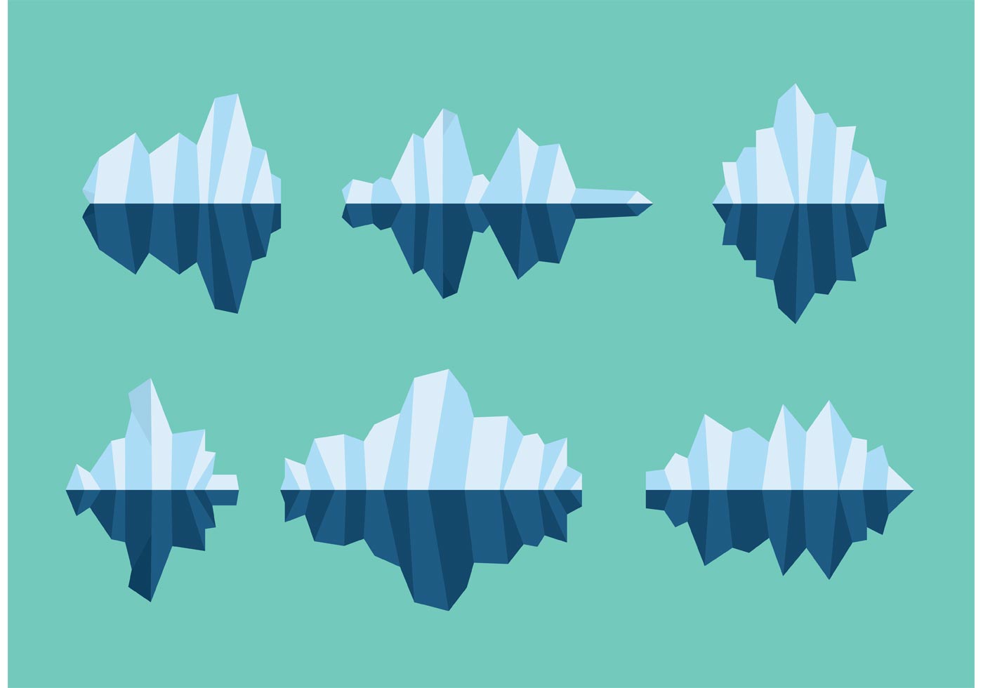 Free Iceberg Underwater Vector Set - Download Free Vector Art ...