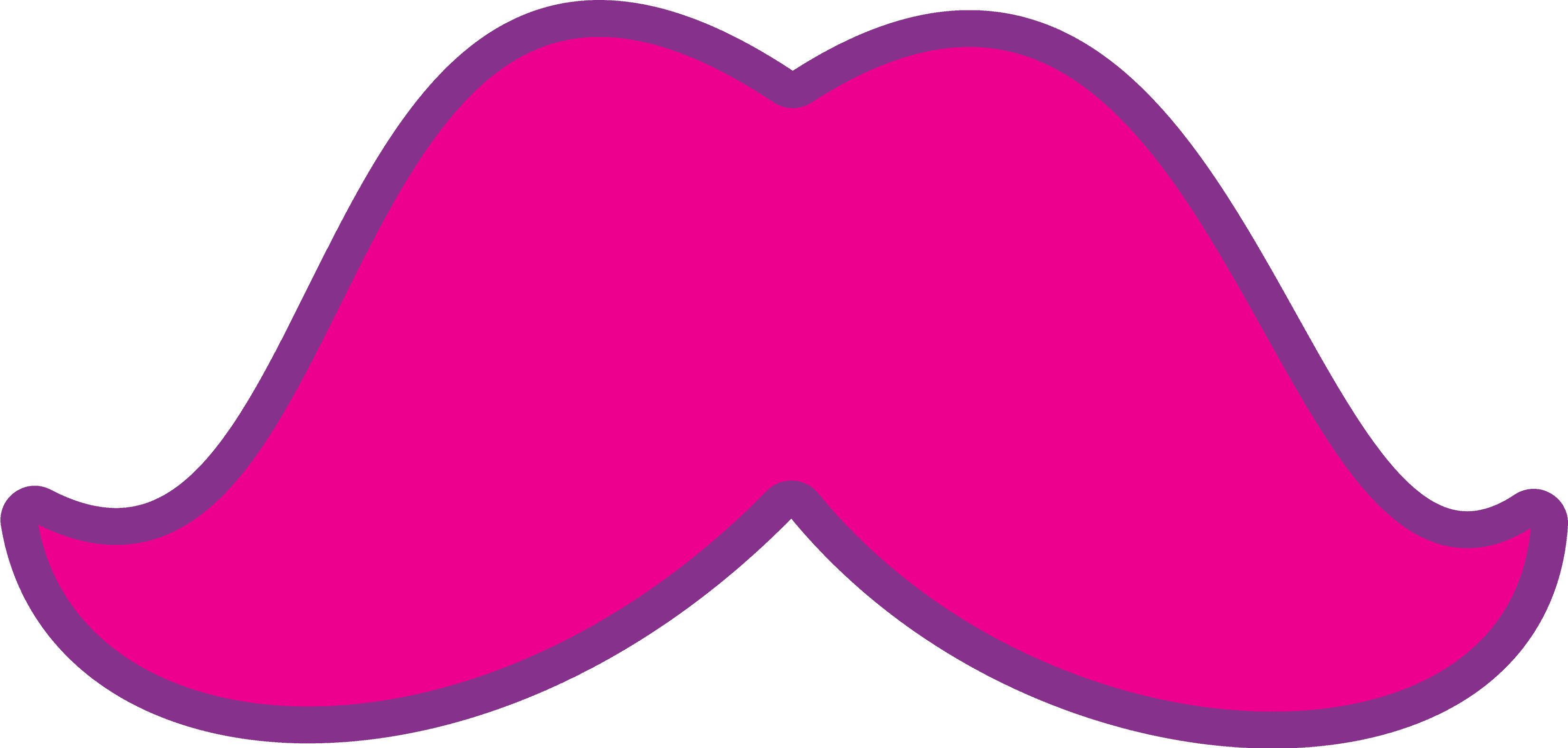 Pink Mustache Clipart