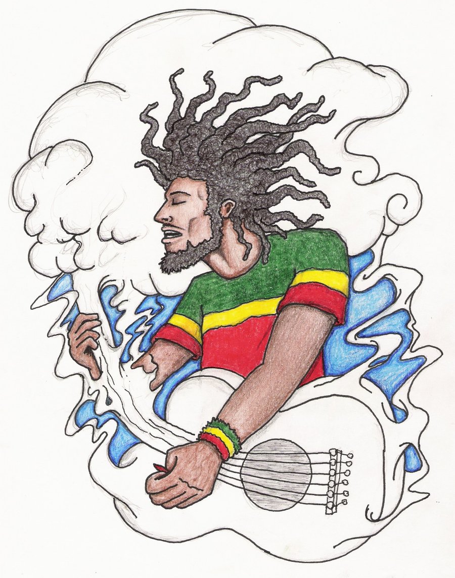 How to draw bob marley.