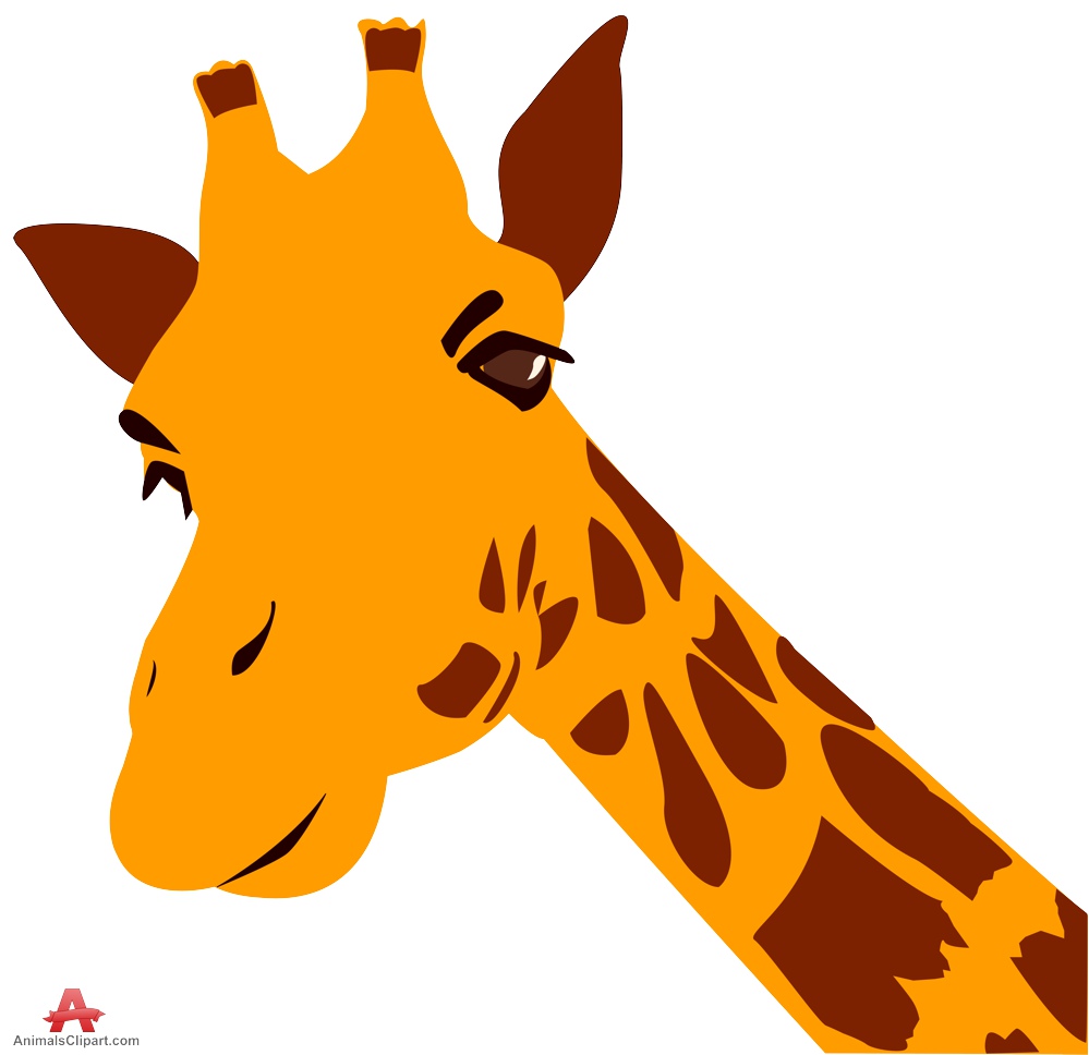 Cute Giraffe Face Clipart
