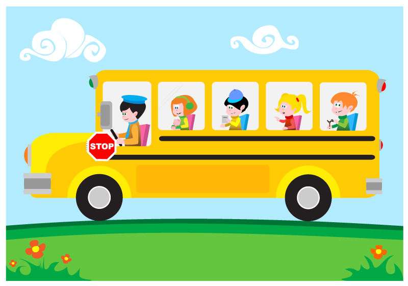 Yellow School Bus Cartoon