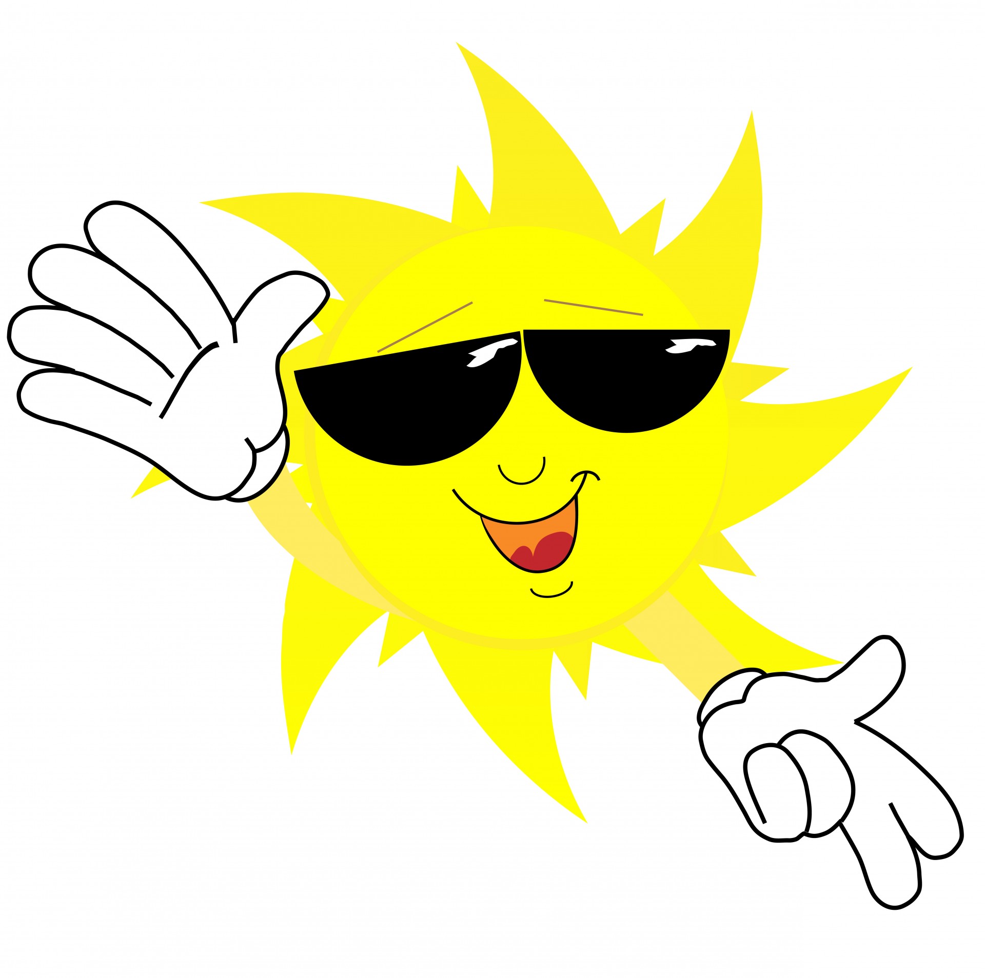 Smiling Sun Face In Sunglasses Free Stock Photo - Public Domain ...
