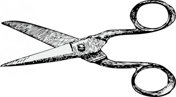 Colorable scissors line art free clip art - Clipartix