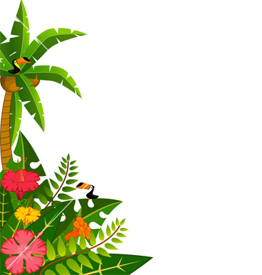 Hawaiian Luau Border Clipart