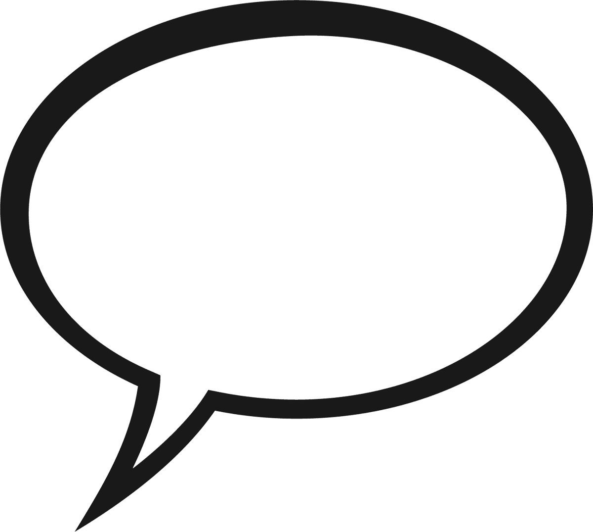 Speech bubble png clipart with transparent background