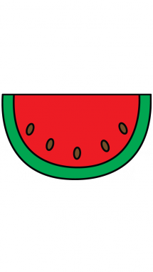 How to Draw a Watermelon for Kids, Fruits, Easy Step-by-Step ...