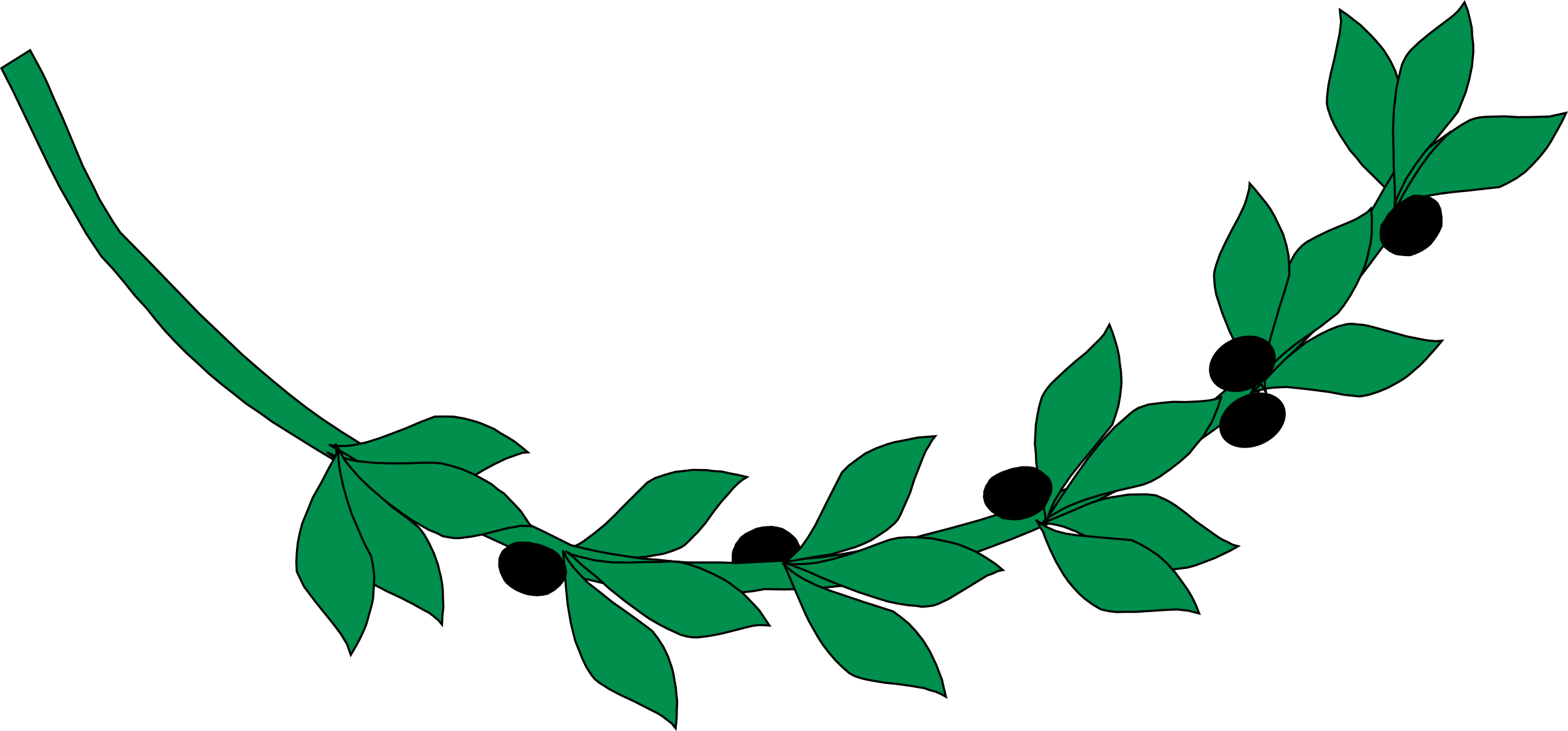 Clipart - Olive branch 4