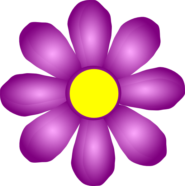 Violet Flower Clip Art - Free Clipart Images