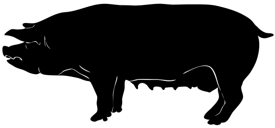 Pig silhouette clip art