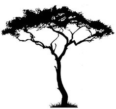 Trees, Tree silhouette and Vector stock