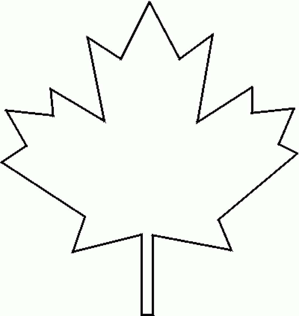 Maple Leaf Stencil Printable – Mcanalley Coloring