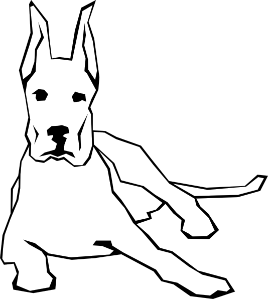 Dog Simple Drawing clip art - vector clip art online, royalty free ...