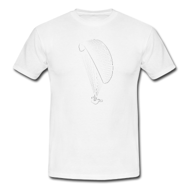 Line drawing paraglider black T-Shirt ID: 22066439