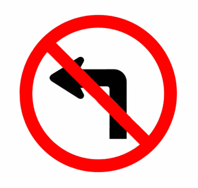 TIPS FOR TAXICAB DRIVERS: PROHIBITED LEFT TURNS
