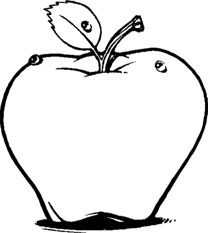 apple clipart to color - photo #42