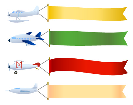 Free Vector Airplanes With Message Banners | Free Resource for ...