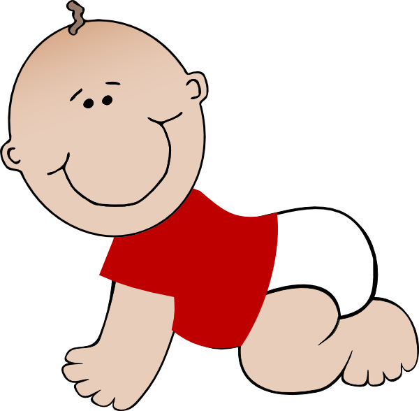 Baby Boy Bay With Red Shirt Clip Art - vector clip ...