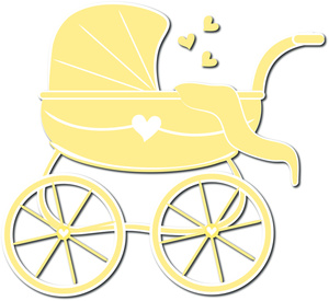 Stroller Clipart Image - Baby Carriage
