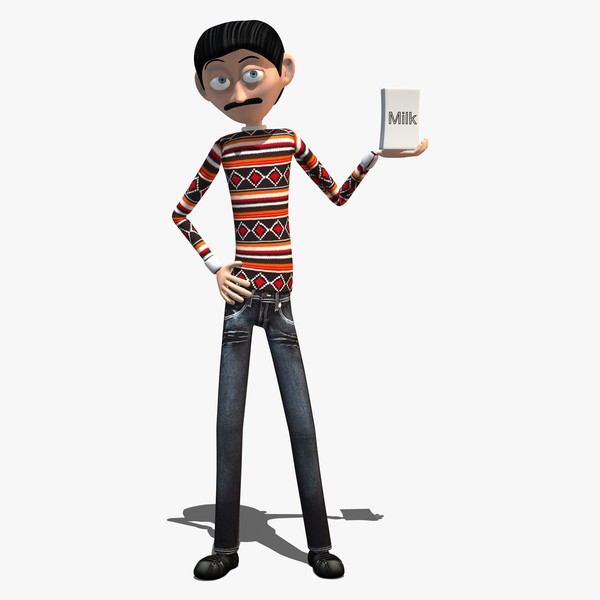 3d model cartoon character anchor presenter