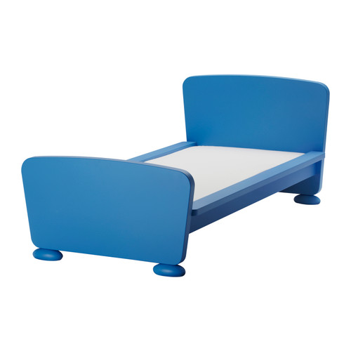 MAMMUT Bed frame with slatted bed base - blue - IKEA