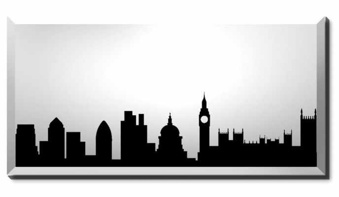 London Silhouette Skyline Mirror