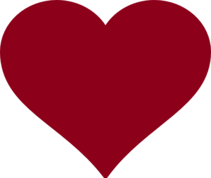 Burgundy Heart clip art - vector clip art online, royalty free ...