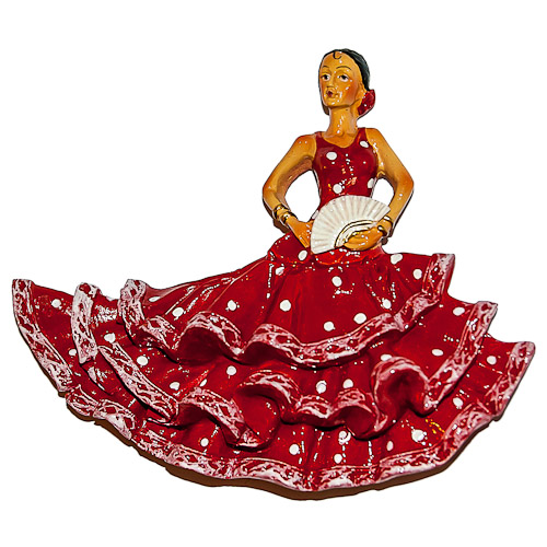 Resin Fridge Magnet: Spain. Flamenco Dancer (Type 3)