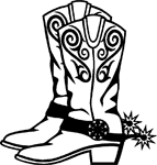 Cowboy Boot Stickers | Cowboy Boot Decals - Car Stickers