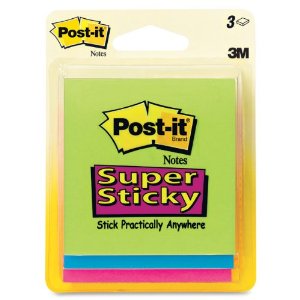Post-it Notes Super Sticky Pad, 3 x 3 Inches, Assorted ...