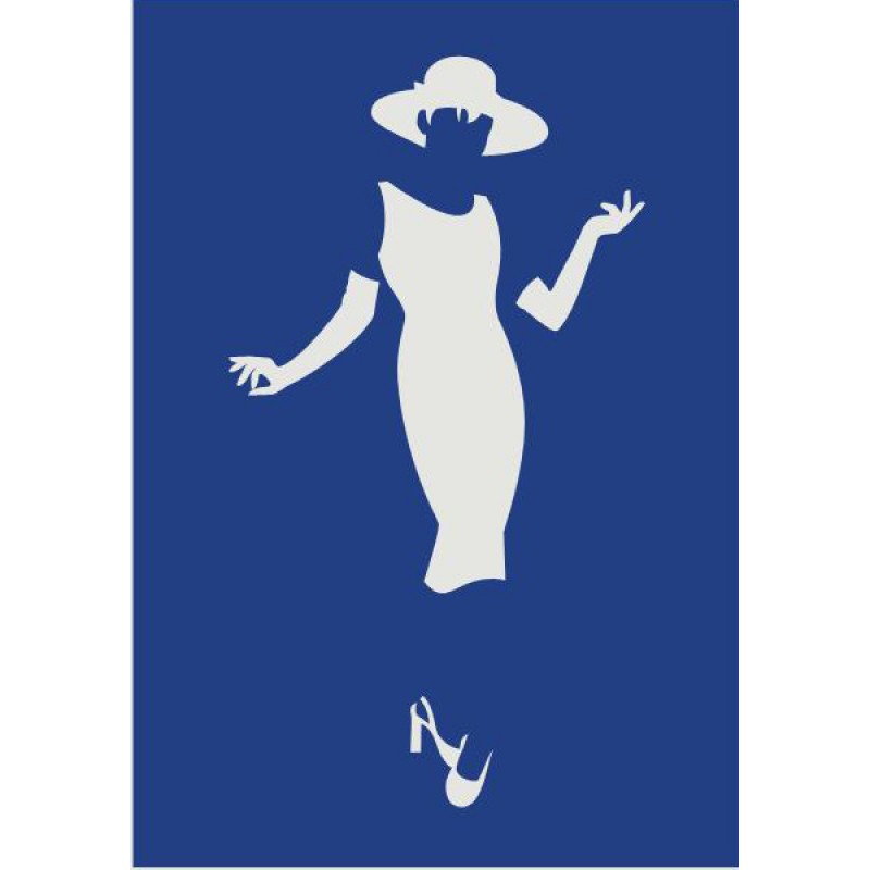 Creative Restroom Signs With Casino Woman Figure