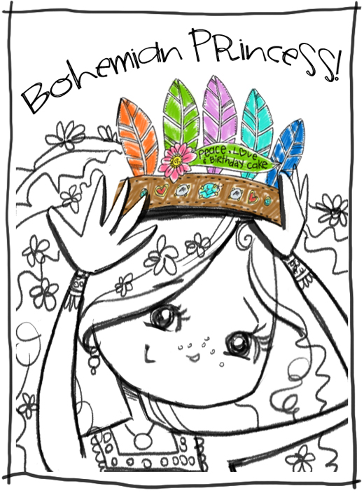 Bohemian Princess Crown | a Free Printable | Lil Blue Boo