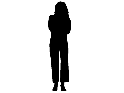 Blocchi cad e librerie - Figure persone - Silhouette donna 08 ...