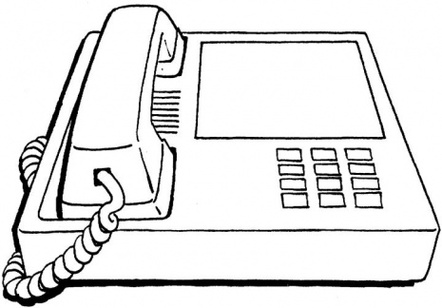 Office Telephone Cartoon Clipart - Free to use Clip Art Resource