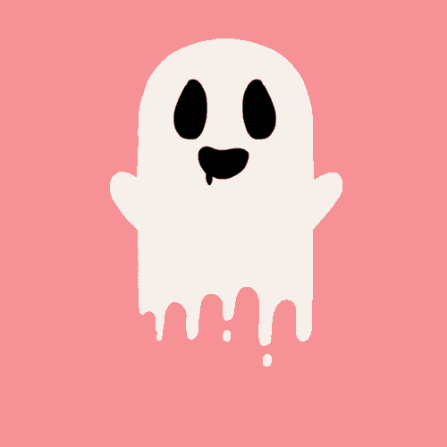 ghost, cute, friendly, happy, smiley animated GIF | PopKey