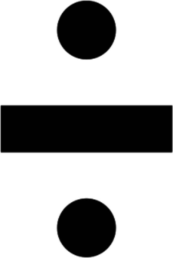 division sign - vector Clip Art