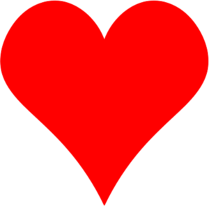 Plain Red Heart Shape - vector Clip Art