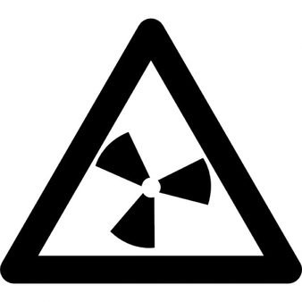 Radiation warning triangular sign Icons | Free Download