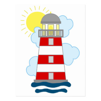 Cartoon Lighthouse Postcards | Zazzle