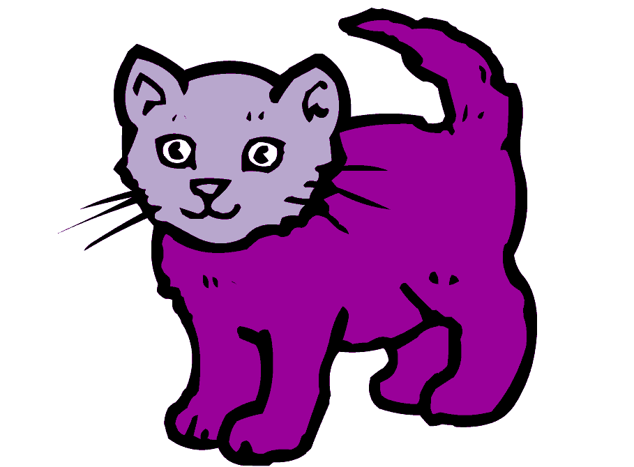 Purple Cat - ClipArt Best