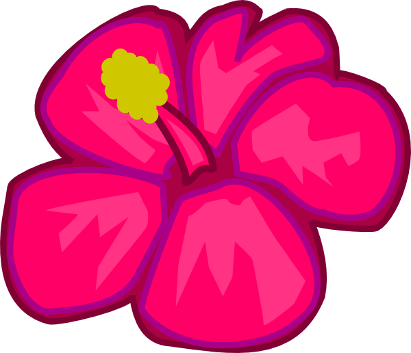 Blue clipart with pink flowers - ClipartFox