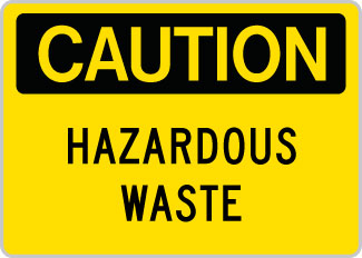 OSHA Safety Sign : Caution - Hazardous Waste | SignsDirect.com