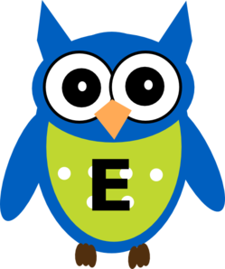 Blue Owl E Clip Art - vector clip art online, royalty ...