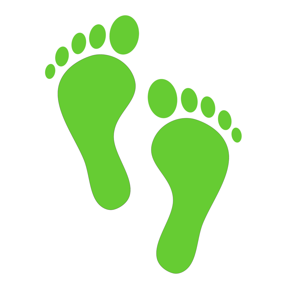 Soldier green footprints clipart