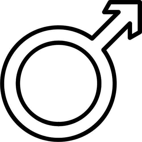 Vector image of international male symbol | Public domain vectors