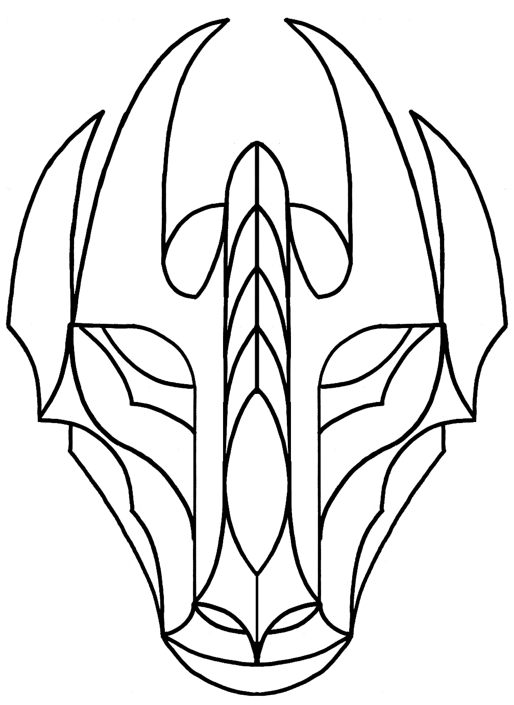 Dragon Mask Template - ClipArt Best