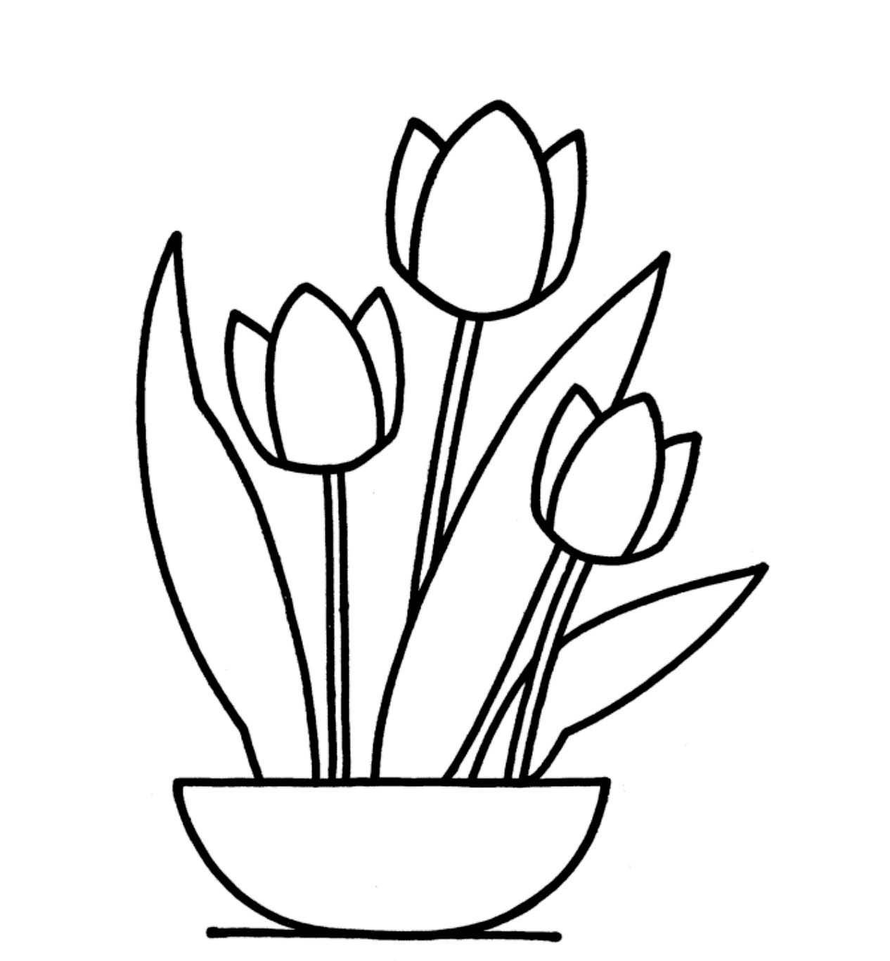 Printable Tulip Coloring Pages | Coloring Me