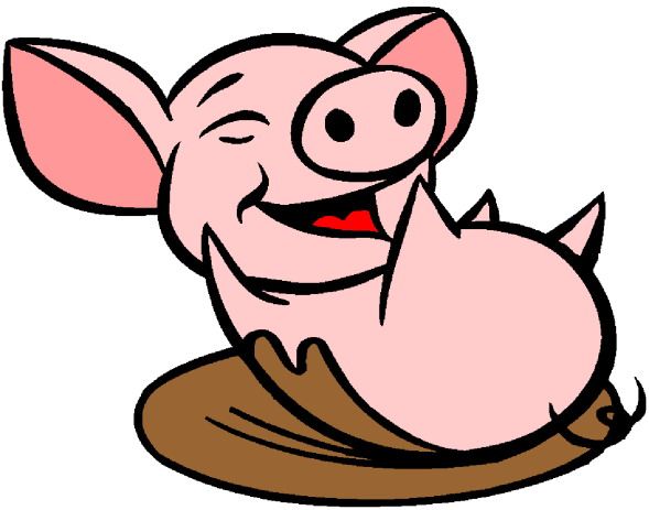 Smiling pig clipart