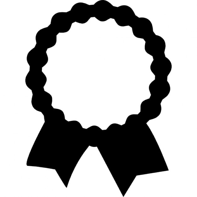 Recognition award label with ribbon tails Icons | Free Download