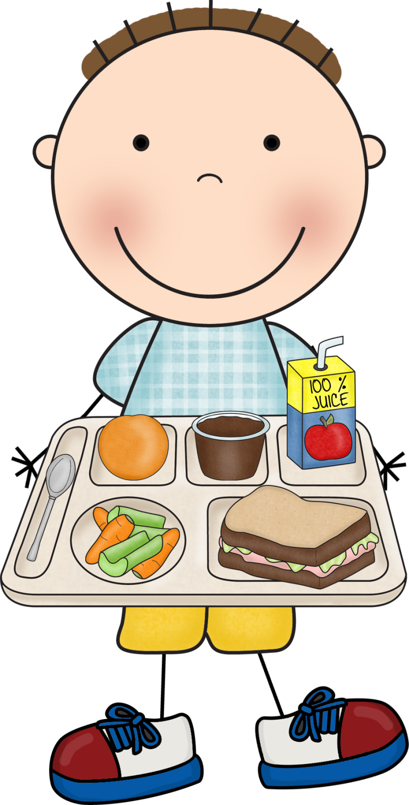 School lunch and breakfast clipart