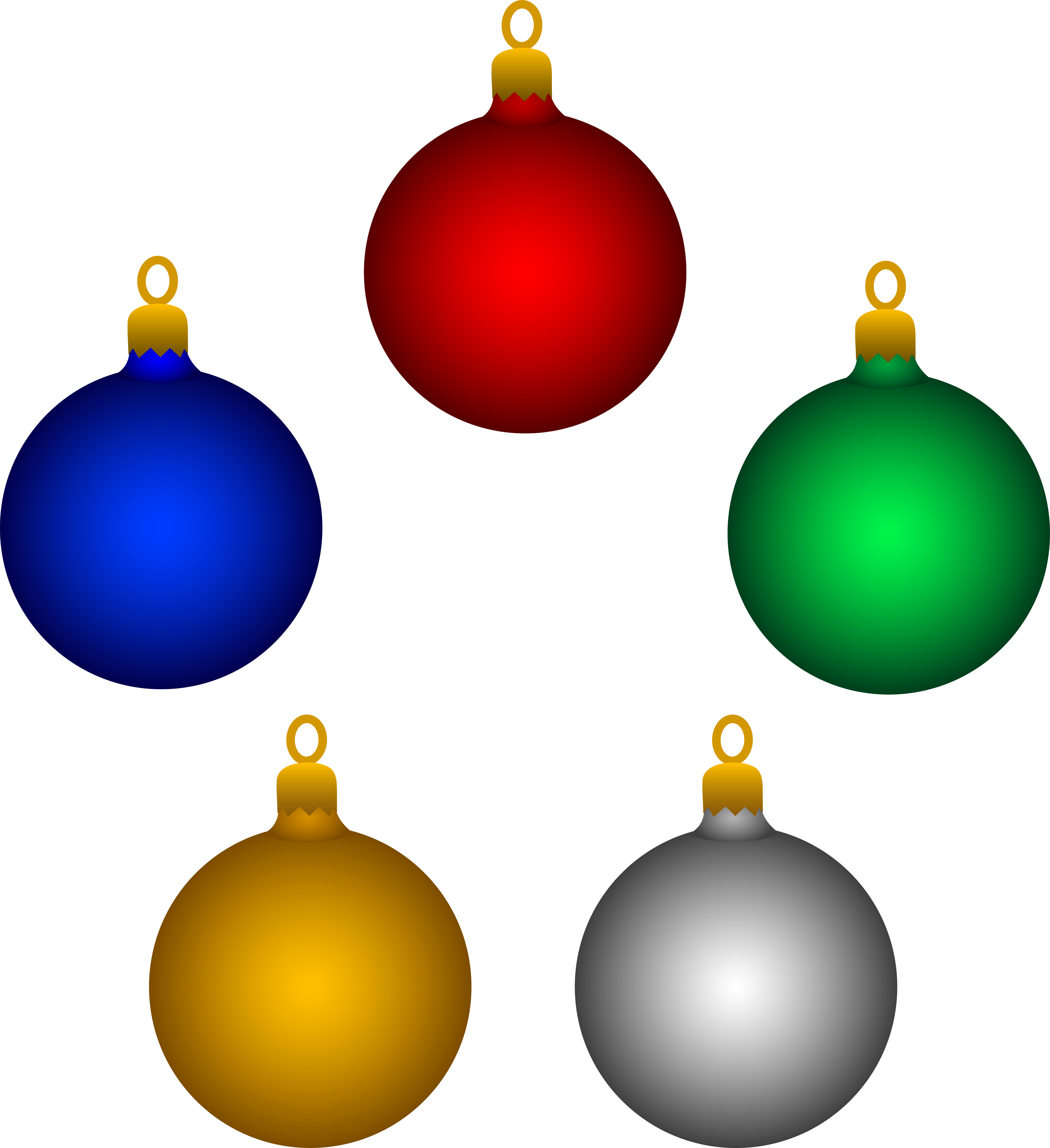 Christmas tree decorations clip art free